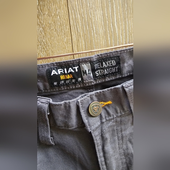 Ariat Men's Gray Rebar Work Pants - Picture 2 of 5